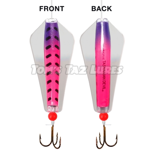 devils tongue ice fishing lure Tom's Taz Lures 093 White Ice Fishing The Demon size 10 is the most popular panfish pick – and the size 12 is a premier ultra Tasmanian Devil 13g